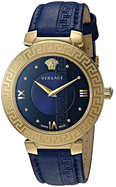 versace ladies watch blue|versace leather watch.